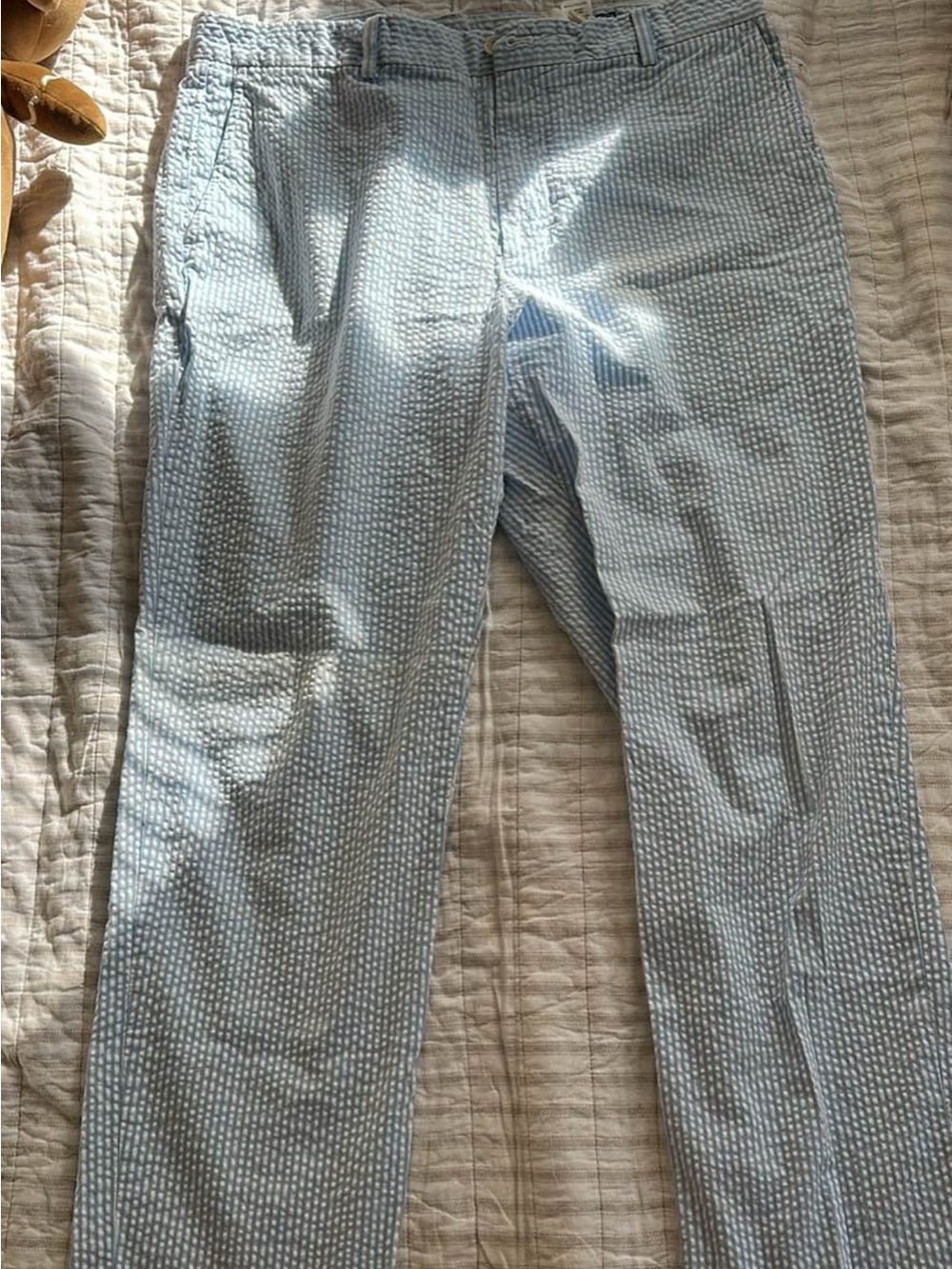 Vineyard Vines Light Blue & White Striped Breaker Pant